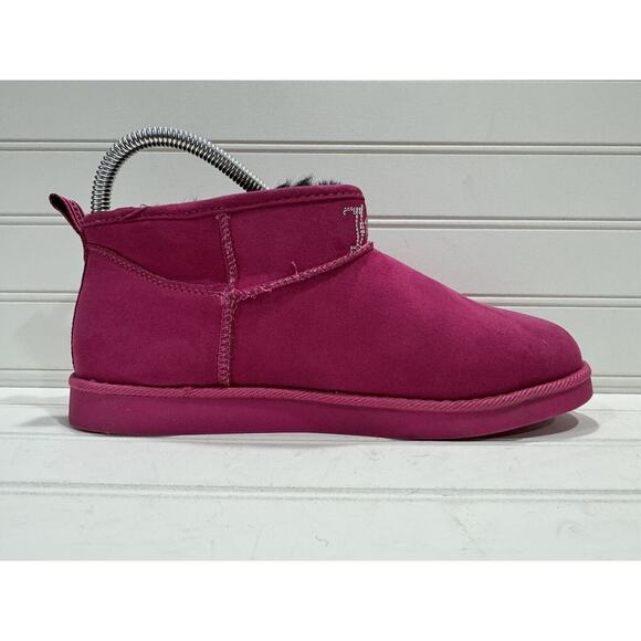 Juicy Couture Women's Size 7 Hot Pink Faux Fur Lined Winter Pull On Boots - Picture 6 of 10